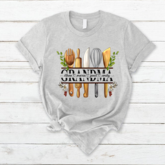 Lofaris Personalized Grandma And Kids Cooking Tools T - Shirt