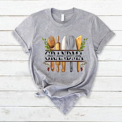 Lofaris Personalized Grandma And Kids Cooking Tools T - Shirt