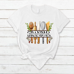 Lofaris Personalized Grandma And Kids Cooking Tools T - Shirt