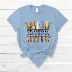 Lofaris Personalized Grandma And Kids Cooking Tools T - Shirt