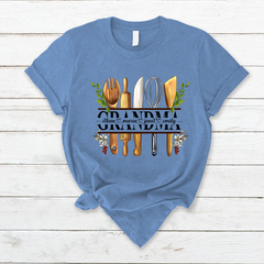 Lofaris Personalized Grandma And Kids Cooking Tools T - Shirt