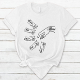 Lofaris Personalized Grandma and Kids Simple Hands T - Shirt