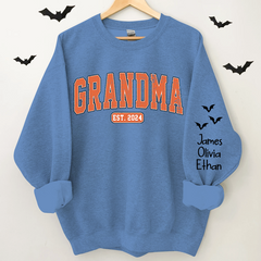 Lofaris Personalized Grandma Est Halloween Name Sweatshirt
