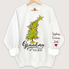 Lofaris Personalized Grandma Est Tree Christmas Sweatshirt