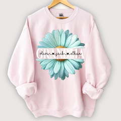 Lofaris Personalized Grandma Flower Daisy Grandkid Sweatshirt