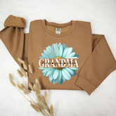 Lofaris Personalized Grandma Flower Daisy Grandkid Sweatshirt