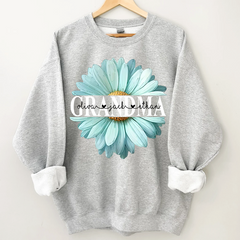 Lofaris Personalized Grandma Flower Daisy Grandkid Sweatshirt