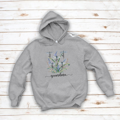 Lofaris Personalized Grandma Kids Grass Dragonfly Hoodie