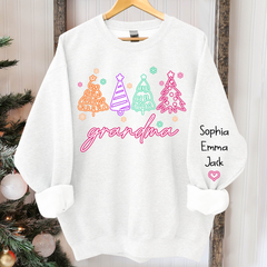 Lofaris Personalized Grandma Tree Merry Christmas Sweatshirt