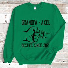 Lofaris Personalized Grandpa And Kids Fist Est Sweatshirt