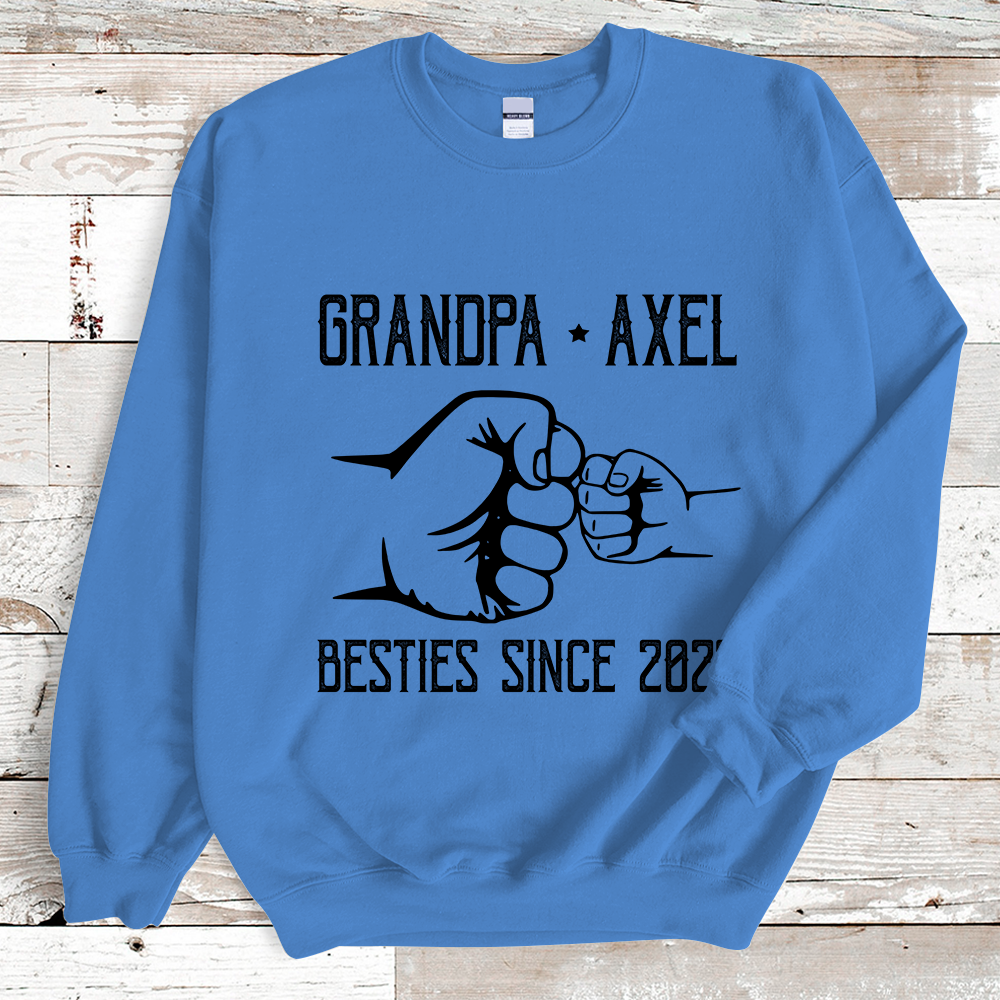 Lofaris Personalized Grandpa And Kids Fist Est Sweatshirt