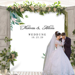 Lofaris Personalized Greenery Rustic Wedding Backdrop for Reception