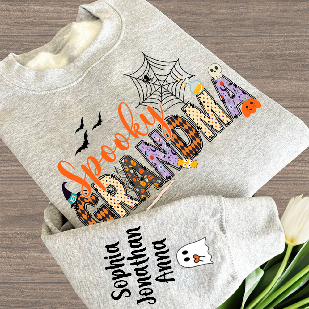 Lofaris Personalized Halloween Spooky Grandma Sweatshirt
