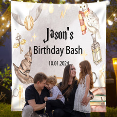 Lofaris Personalized Hogwarts Magical Birthday Bash Backdrop