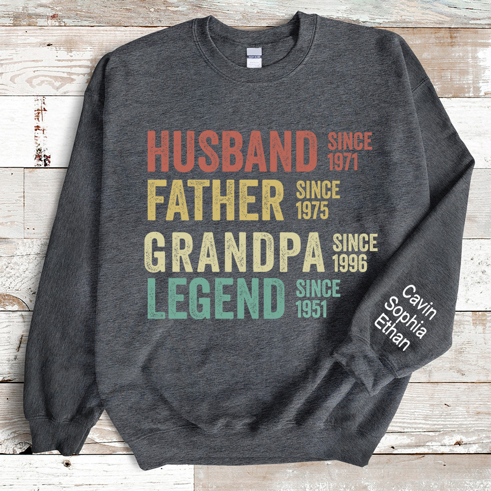 Lofaris Personalized Husband Father Grandpa Legend Sweatshirt