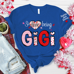 Lofaris Personalized I Love Being Grandma And Kids T - Shirt