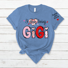 Lofaris Personalized I Love Being Grandma And Kids T - Shirt