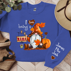 Lofaris Personalized I Love Being Grandma Autumn Sweatshirt