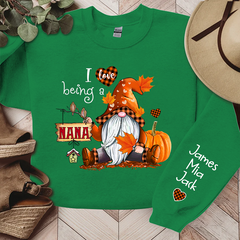 Lofaris Personalized I Love Being Grandma Autumn Sweatshirt
