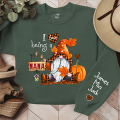 Lofaris Personalized I Love Being Grandma Autumn Sweatshirt