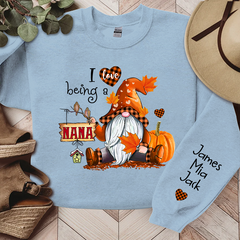 Lofaris Personalized I Love Being Grandma Autumn Sweatshirt