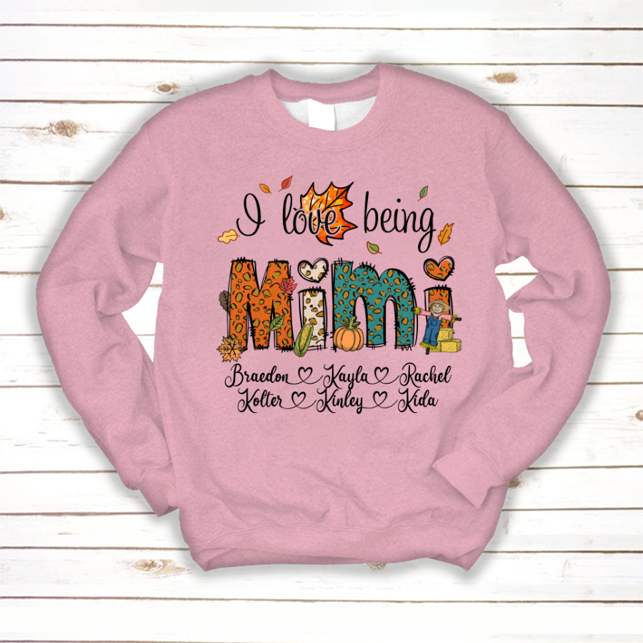 Lofaris I Love Being Mimi and Kids Personalized CTH01 Sweatshirt