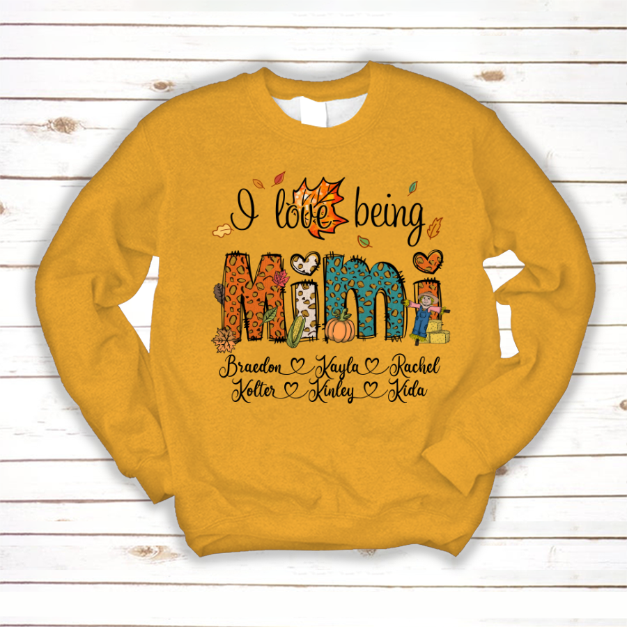 Lofaris I Love Being Mimi and Kids Personalized CTH01 Sweatshirt