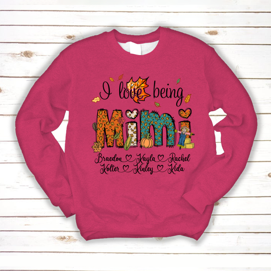 Lofaris I Love Being Mimi and Kids Personalized CTH01 Sweatshirt