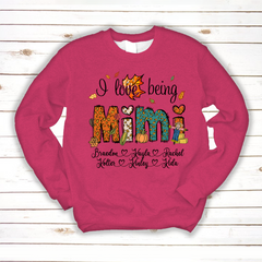 Lofaris I Love Being Mimi and Kids Personalized CTH01 Sweatshirt