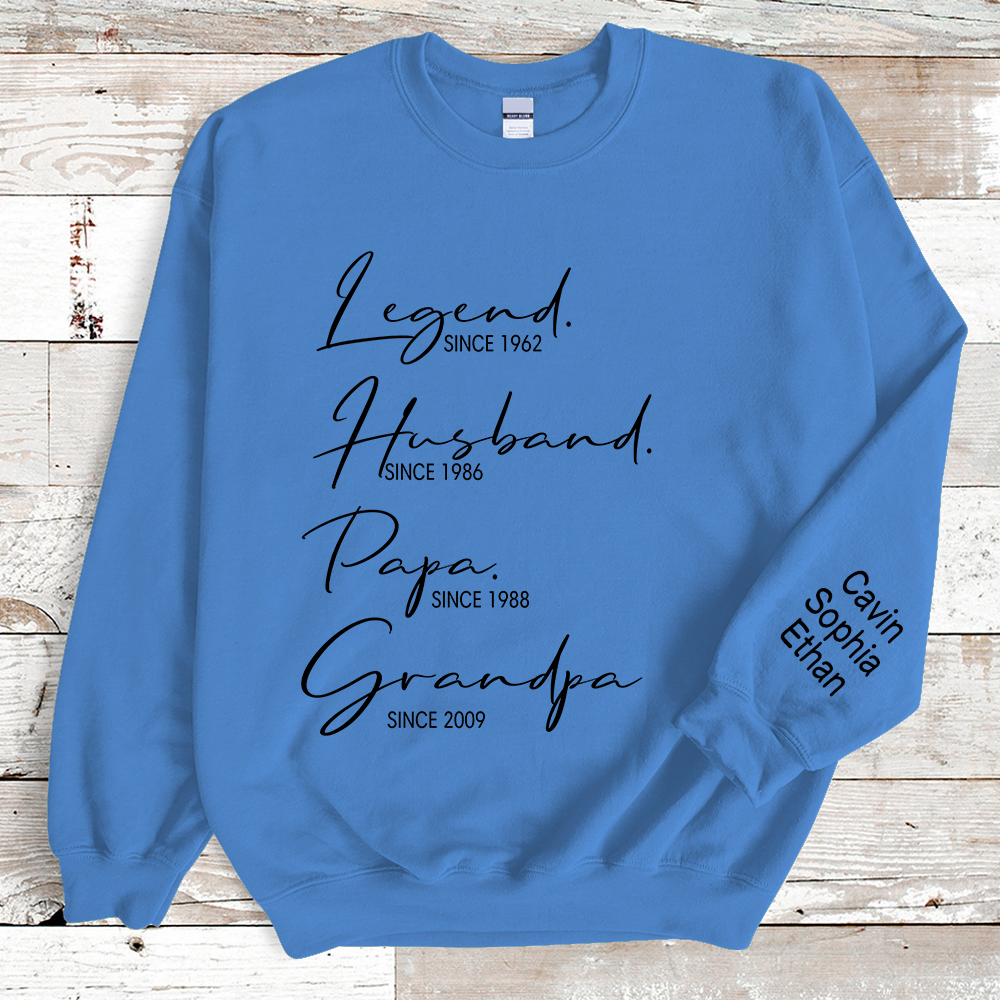 Lofaris Personalized Legend Husband Papa Grandpa Sweatshirt