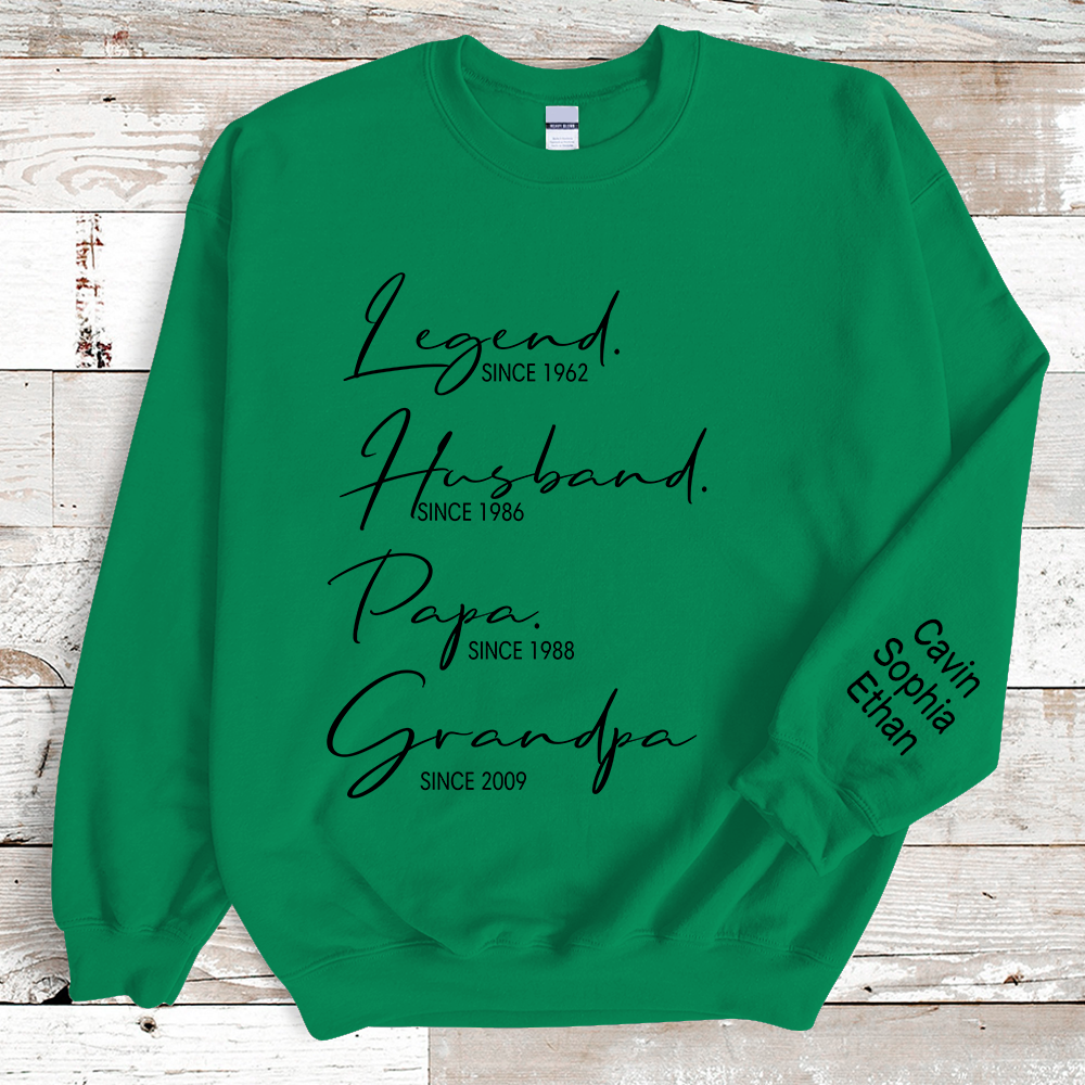 Lofaris Personalized Legend Husband Papa Grandpa Sweatshirt