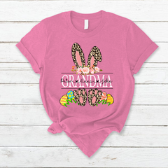 Lofaris Personalized Leopard Bunny Eggs Easter T-Shirt