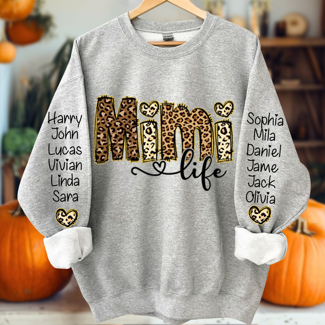 Lofaris Personalized Leopard Gigi Life And Grandkids Sweatshirt
