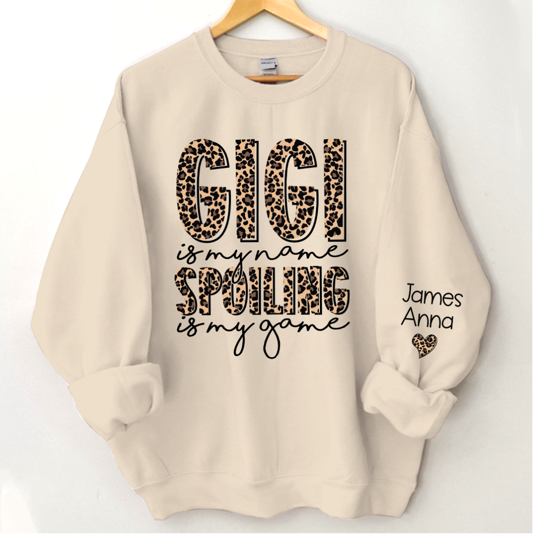 Lofaris Personalized Leopard Gigi Spoiling Custom Sweatshirt