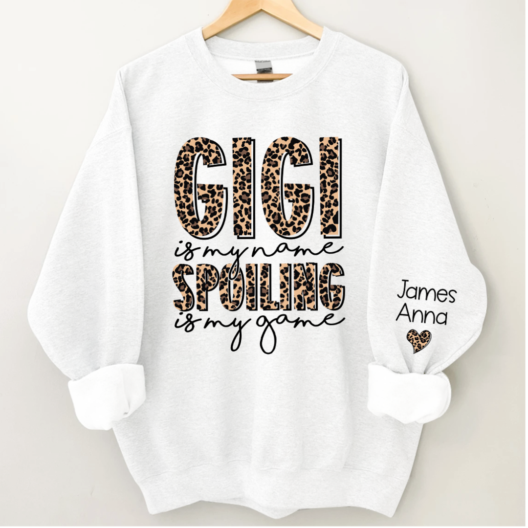 Lofaris Personalized Leopard Gigi Spoiling Custom Sweatshirt