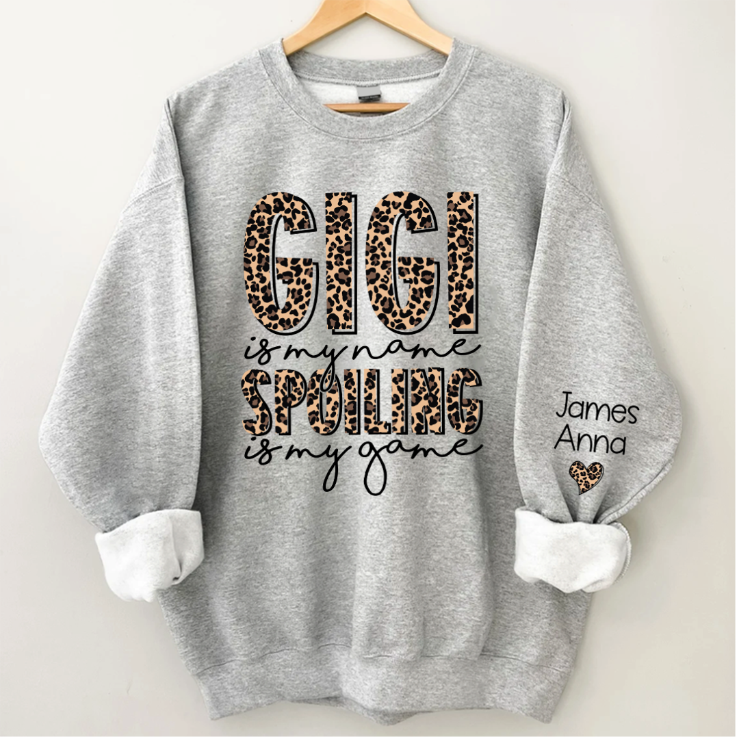 Lofaris Personalized Leopard Gigi Spoiling Custom Sweatshirt