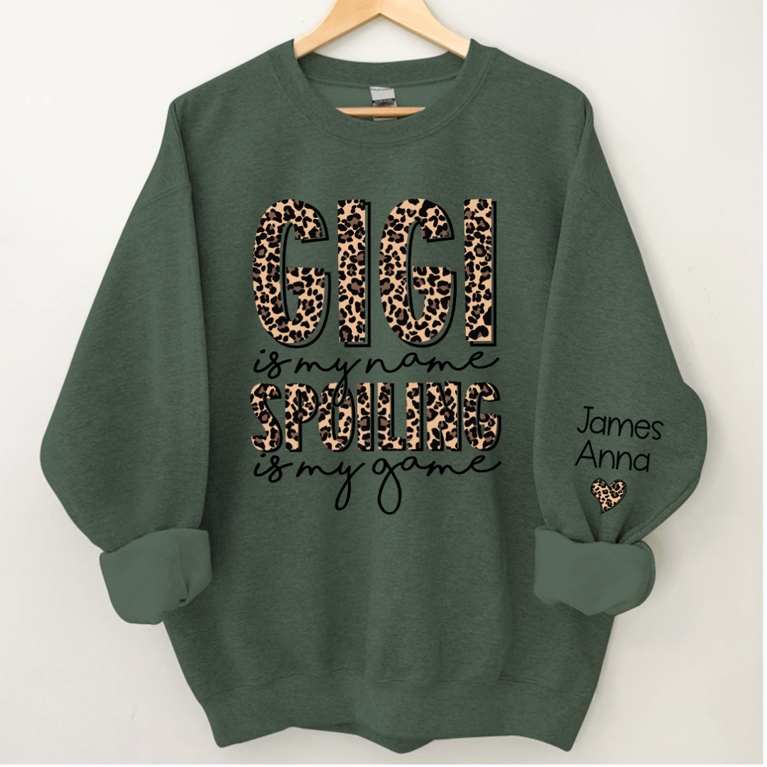 Lofaris Personalized Leopard Gigi Spoiling Custom Sweatshirt