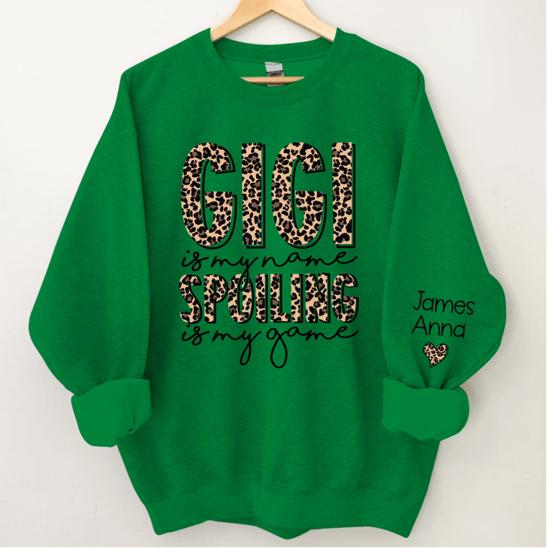 Lofaris Personalized Leopard Gigi Spoiling Custom Sweatshirt