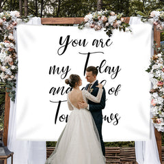 Lofaris Personalized Letter Writing Wedding Backdrop for Party
