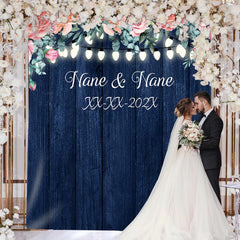 Lofaris Personalized Lights Flower Wedding Backdrop Decor