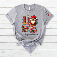 Lofaris Personalized Love Christmas Grandma Kids T - Shirt