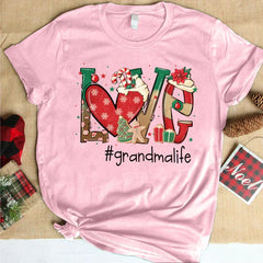 Lofaris Personalized Love Grandma Life Christmas T-Shirt