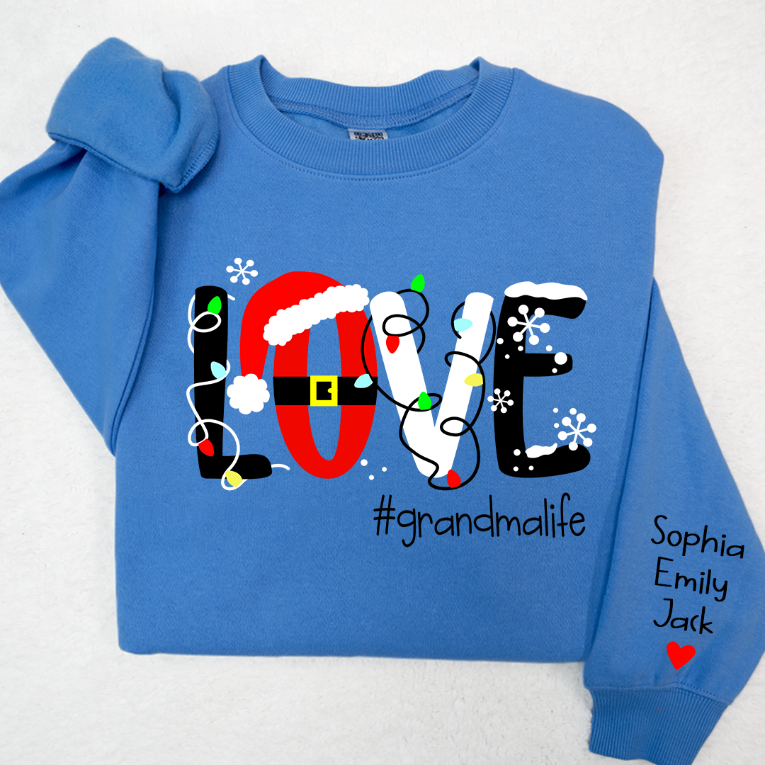 Lofaris Personalized Love grandmalife Christmas Sweatshirt
