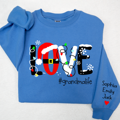 Lofaris Personalized Love grandmalife Christmas Sweatshirt