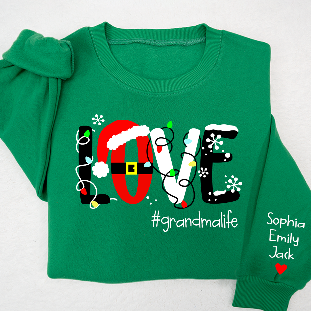 Lofaris Personalized Love grandmalife Christmas Sweatshirt