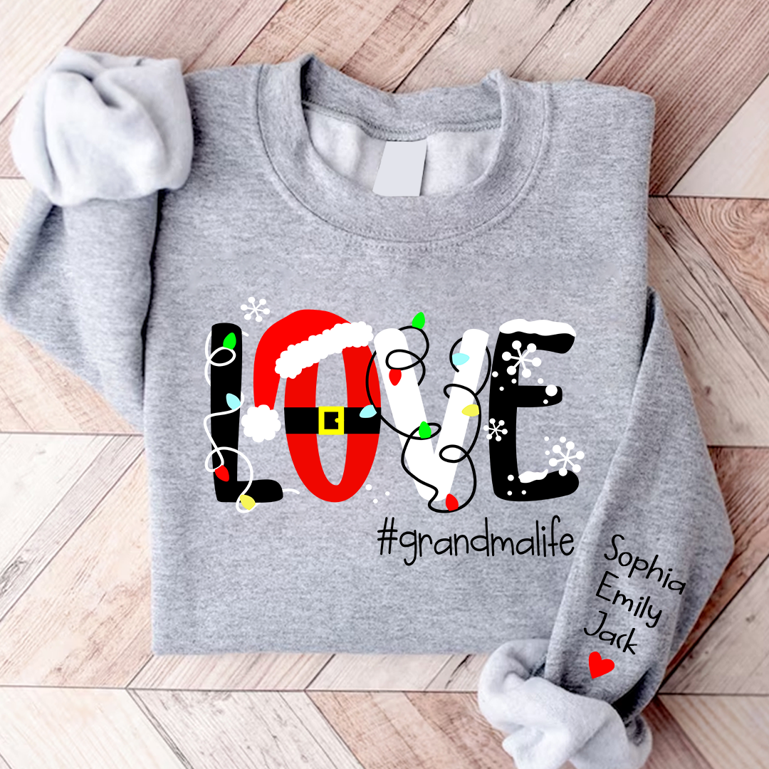 Lofaris Personalized Love grandmalife Christmas Sweatshirt