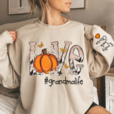 Lofaris Personalized Love Grandmalife Pumpkin And Grandkids Sweatshirt