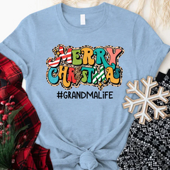 Lofaris Personalized Merry Christmas Grandma Life T-Shirt