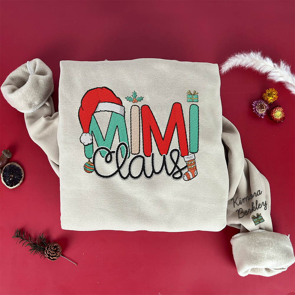Lofaris Personalized Mimi Claus Christmas And Kids Sweatshirt