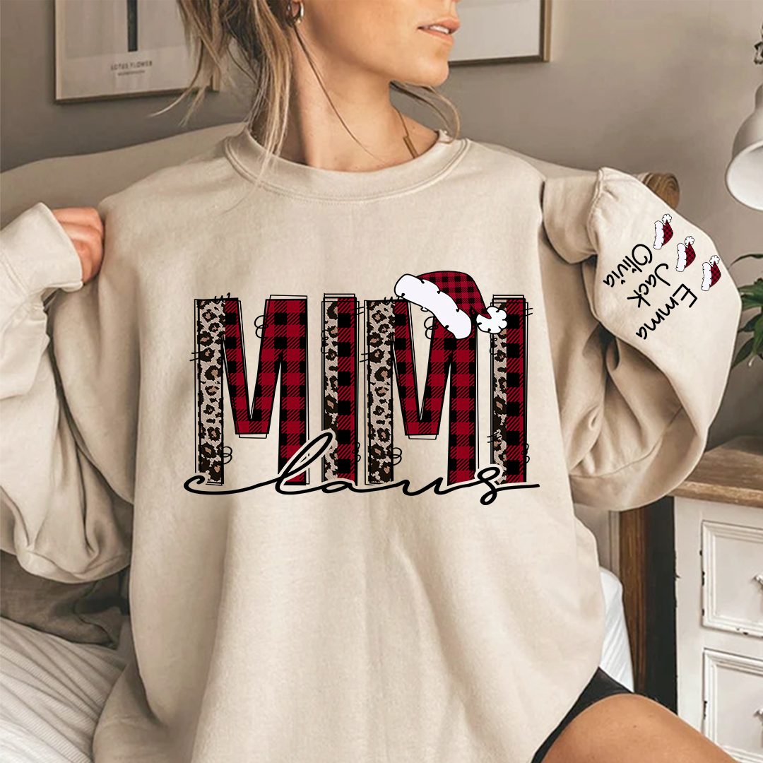 Lofaris Personalized Mimi Claus Christmas Grandma Sweatshirt